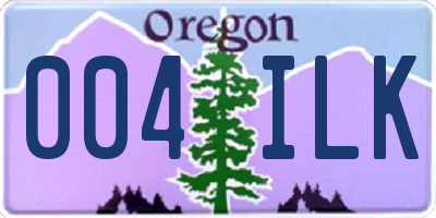 OR license plate 004ILK