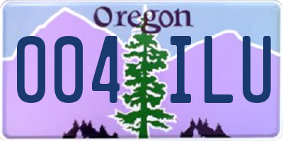 OR license plate 004ILU
