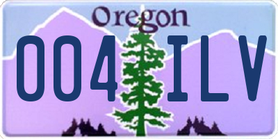 OR license plate 004ILV