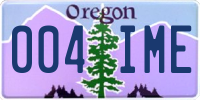 OR license plate 004IME