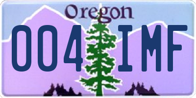 OR license plate 004IMF