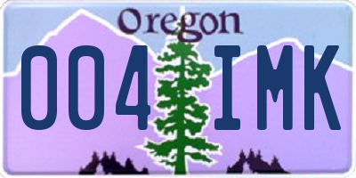 OR license plate 004IMK