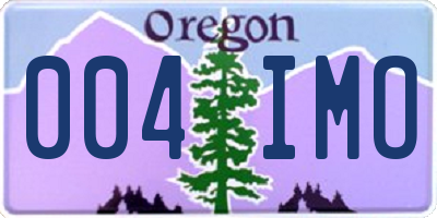 OR license plate 004IMO