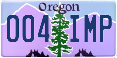 OR license plate 004IMP