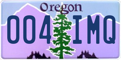 OR license plate 004IMQ