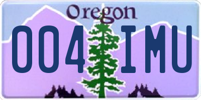 OR license plate 004IMU