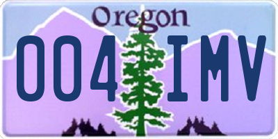 OR license plate 004IMV
