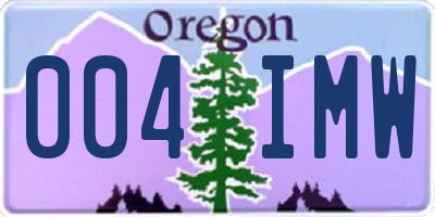 OR license plate 004IMW