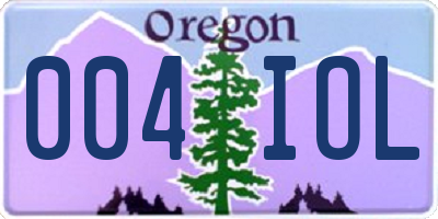 OR license plate 004IOL