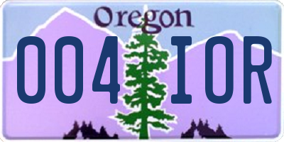 OR license plate 004IOR