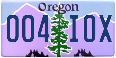 OR license plate 004IOX