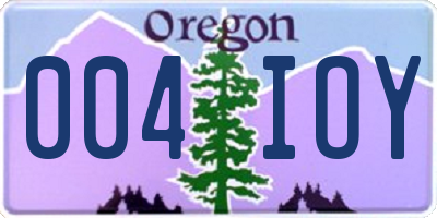 OR license plate 004IOY