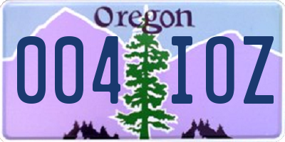 OR license plate 004IOZ
