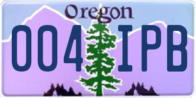 OR license plate 004IPB