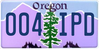 OR license plate 004IPD