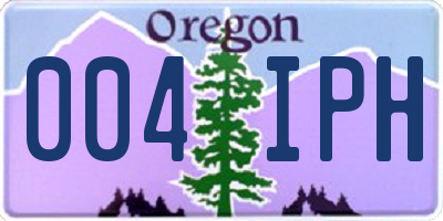 OR license plate 004IPH