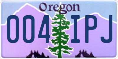 OR license plate 004IPJ