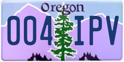 OR license plate 004IPV