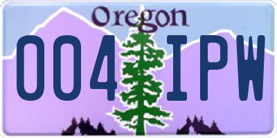 OR license plate 004IPW