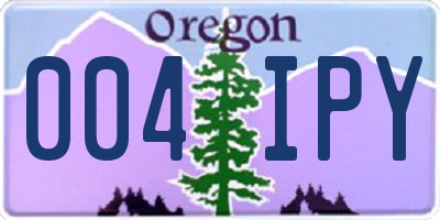 OR license plate 004IPY