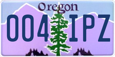 OR license plate 004IPZ
