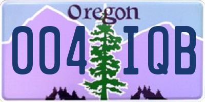 OR license plate 004IQB