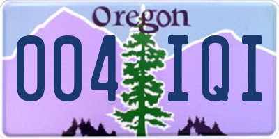 OR license plate 004IQI
