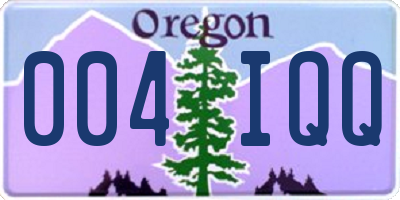 OR license plate 004IQQ