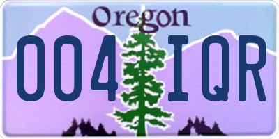 OR license plate 004IQR