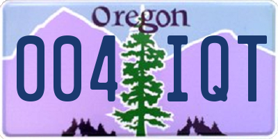 OR license plate 004IQT