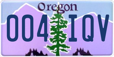 OR license plate 004IQV