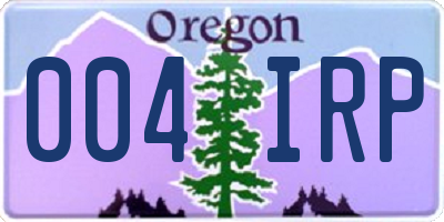 OR license plate 004IRP
