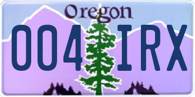 OR license plate 004IRX