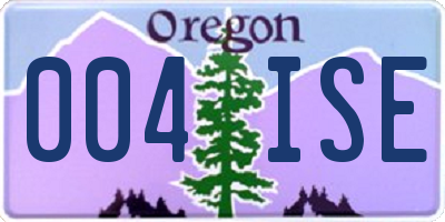 OR license plate 004ISE