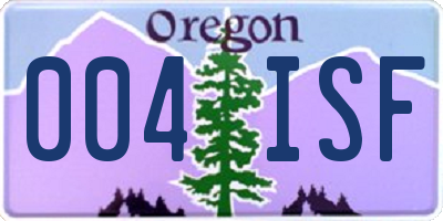 OR license plate 004ISF