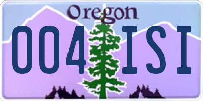 OR license plate 004ISI