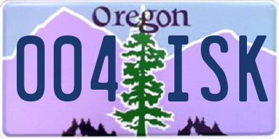 OR license plate 004ISK