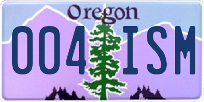 OR license plate 004ISM