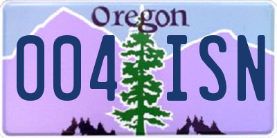 OR license plate 004ISN