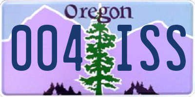 OR license plate 004ISS