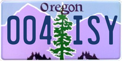 OR license plate 004ISY