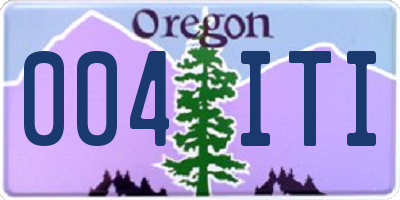 OR license plate 004ITI