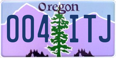 OR license plate 004ITJ