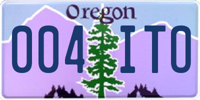 OR license plate 004ITO