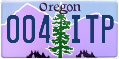 OR license plate 004ITP