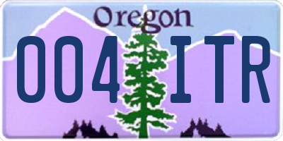 OR license plate 004ITR