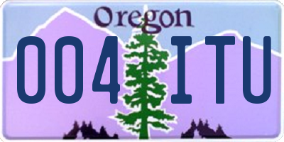 OR license plate 004ITU