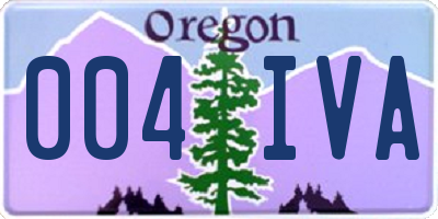 OR license plate 004IVA