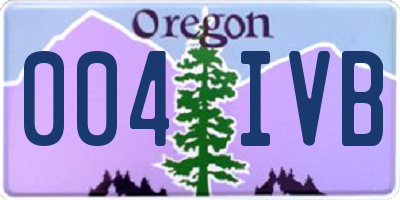 OR license plate 004IVB