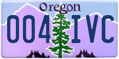 OR license plate 004IVC